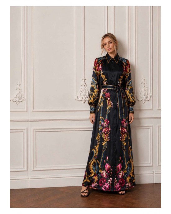 Eirianna Demi Black Maxi Φόρεμα