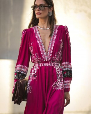 Eirianna Vintage Wine Φόρεμα