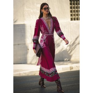 Eirianna Vintage Wine Φόρεμα