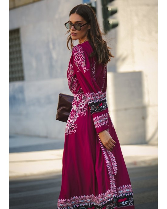 Eirianna Vintage Wine Φόρεμα