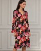 Eirianna Winter Blossom Velour Midi Φόρεμα