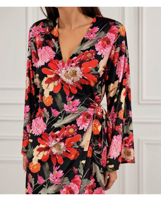Eirianna Winter Blossom Velour Midi Φόρεμα
