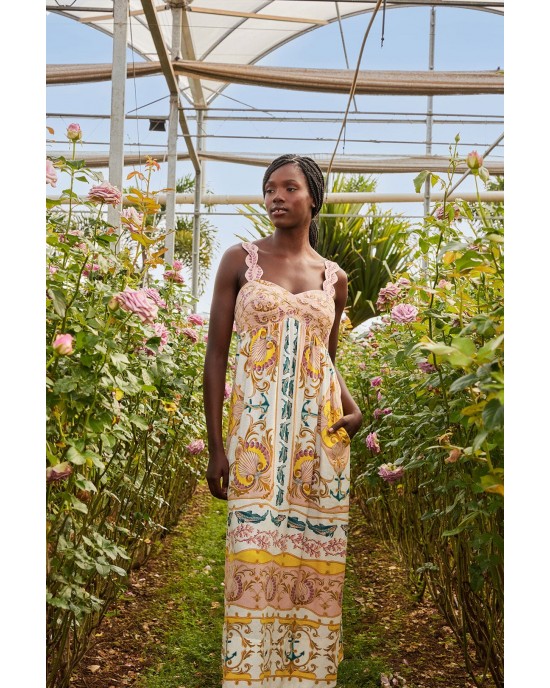 Farm Rio Off-White Maritime Magic Maxi Φόρεμα