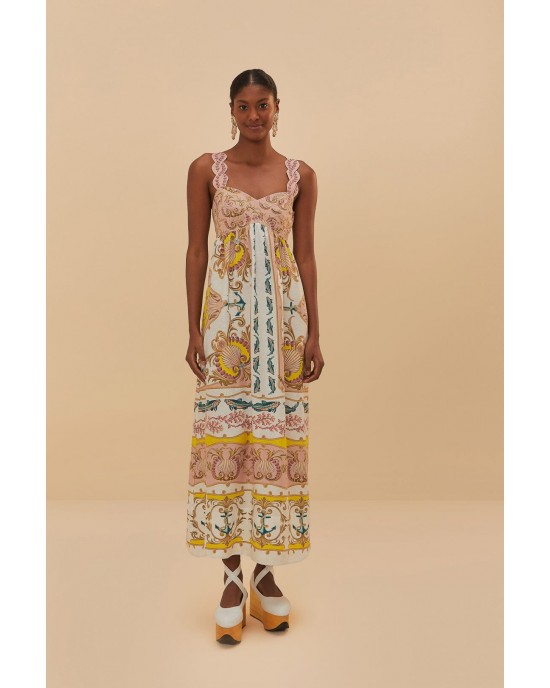 Farm Rio Off-White Maritime Magic Maxi Φόρεμα
