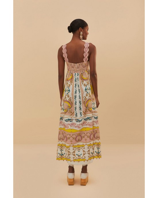 Farm Rio Off-White Maritime Magic Maxi Φόρεμα