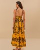 Farm Rio Golden Oasis Yellow Maxi Φόρεμα