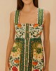 Farm Rio Sand Garden Tapestry Back Bow Maxi Φόρεμα