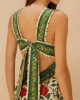 Farm Rio Sand Garden Tapestry Back Bow Maxi Φόρεμα
