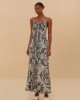 Farm Rio Monochrome Elegance Scarf Off-White Ολόσωμη Φόρμα