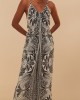 Farm Rio Monochrome Elegance Scarf Off-White Ολόσωμη Φόρμα