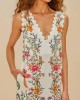 Farm Rio Delicate Forest Off-White Maxi Φόρεμα
