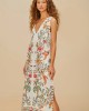 Farm Rio Delicate Forest Off-White Maxi Φόρεμα