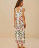 Farm Rio Delicate Forest Off-White Maxi Φόρεμα