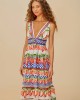 Farm Rio Picnic Peppers Ainika Off-White Midi Φόρεμα