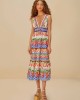 Farm Rio Picnic Peppers Ainika Off-White Midi Φόρεμα
