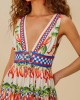 Farm Rio Picnic Peppers Ainika Off-White Midi Φόρεμα