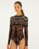 Farm Rio Nicole Long Sleeve Jersey Bodysuit Μπλούζα