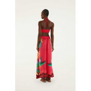 Farm Rio Nature Beaded Tasssels Wide-Leg Παντελόνι