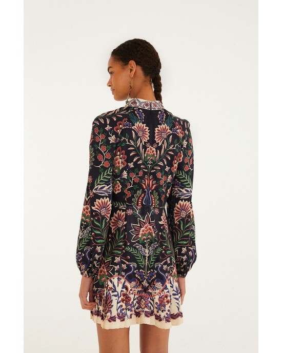 Farm Rio Marvelous Garden Black Mini Φόρεμα Farm Rio Marvelous Garden Black Mini Φόρεμα