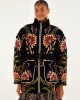 Farm Rio Marvelous Garden Black Puffer Παλτό Farm Rio Marvelous Garden Black Puffer Παλτό