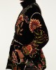 Farm Rio Marvelous Garden Black Puffer Παλτό Farm Rio Marvelous Garden Black Puffer Παλτό