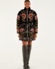 Farm Rio Marvelous Garden Black Puffer Παλτό Farm Rio Marvelous Garden Black Puffer Παλτό