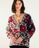 Farm Rio Mixed Valentina V-Neck Knit Black Ζακέτα
