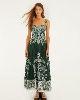 Farm Rio Miranda Dark Green Buckles Maxi Φόρεμα