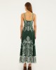 Farm Rio Miranda Dark Green Buckles Maxi Φόρεμα