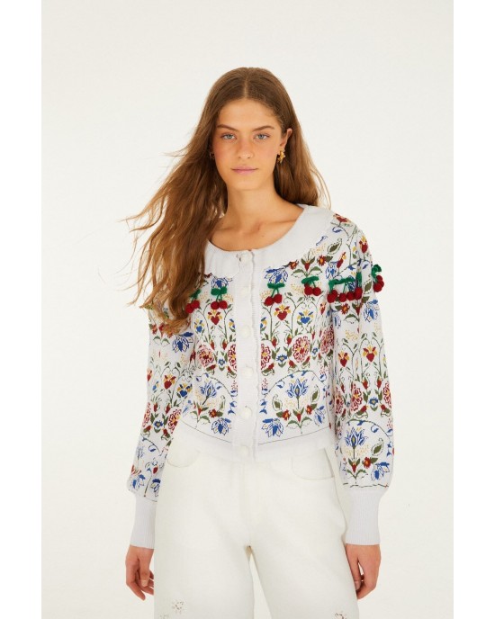 Farm Rio Ainika Stitched Garden Knit Ζακέτα