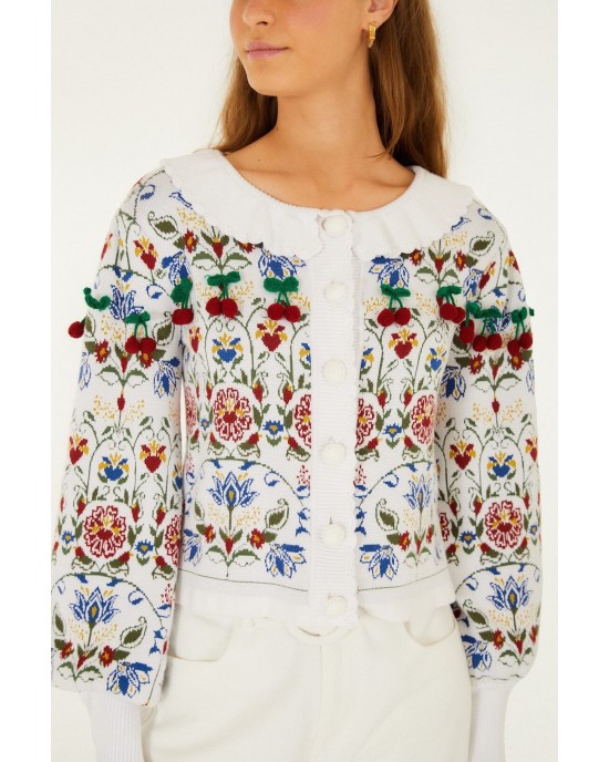 Farm Rio Ainika Stitched Garden Knit Ζακέτα