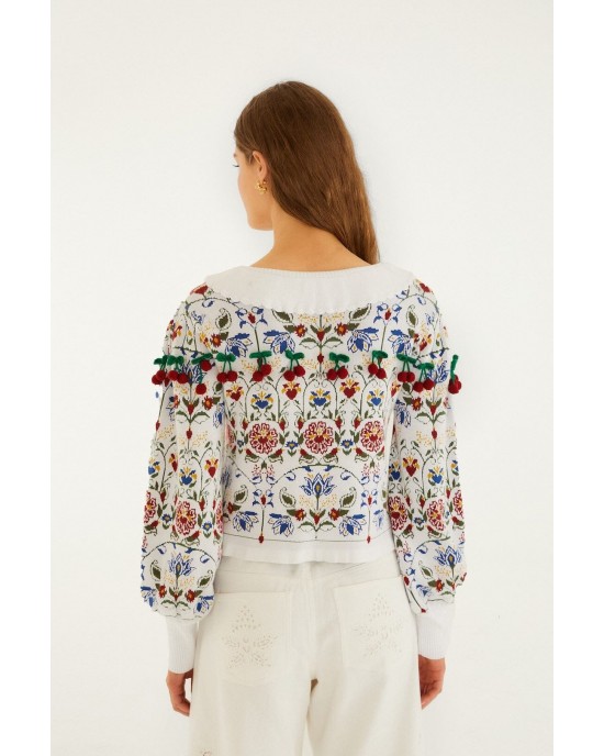 Farm Rio Ainika Stitched Garden Knit Ζακέτα