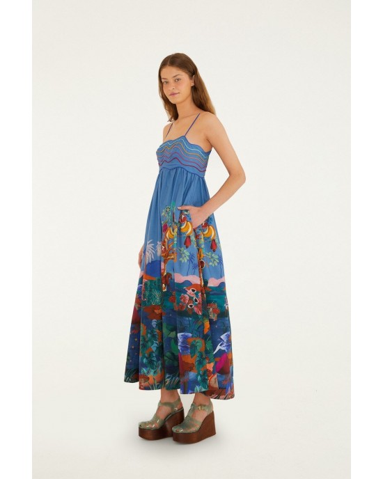 Farm Rio Dream Landscape Sleeveless Maxi Φόρεμα