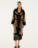 Farm Rio Bold Flowers Black Fleece Παλτό Farm Rio Bold Flowers Black Fleece Παλτό