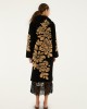 Farm Rio Bold Flowers Black Fleece Παλτό Farm Rio Bold Flowers Black Fleece Παλτό