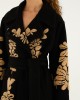 Farm Rio Bold Flowers Black Fleece Παλτό Farm Rio Bold Flowers Black Fleece Παλτό