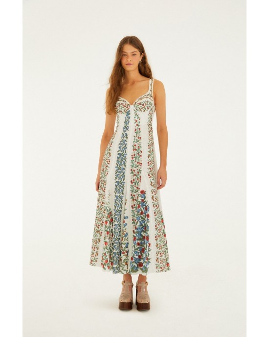 Farm Rio Fruit Beauty Off-White Maxi Φόρεμα