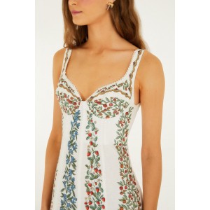 Farm Rio Fruit Beauty Off-White Maxi Φόρεμα