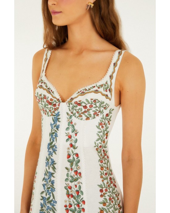 Farm Rio Fruit Beauty Off-White Maxi Φόρεμα