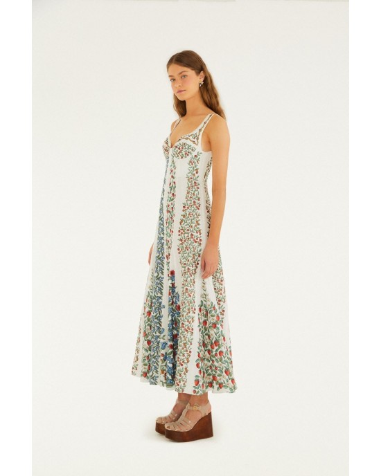 Farm Rio Fruit Beauty Off-White Maxi Φόρεμα