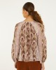 Farm Rio Birds Tree Garden Lace Long Sleeve Μπλούζα