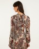 Farm Rio Tapestry Flowers Long Sleves Mini Φόρεμα