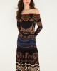 Farm Rio Nicole Long Sleeve Strapless Maxi Φόρεμα
