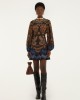 Farm Rio Nicole Ruffled Long Sleeve Mini Φόρεμα