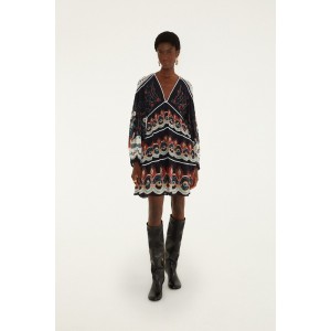 Farm Rio Nikita Winter Long Sleeve Mini Φόρεμα
