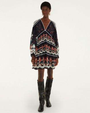 Farm Rio Nikita Winter Long Sleeve Mini Φόρεμα