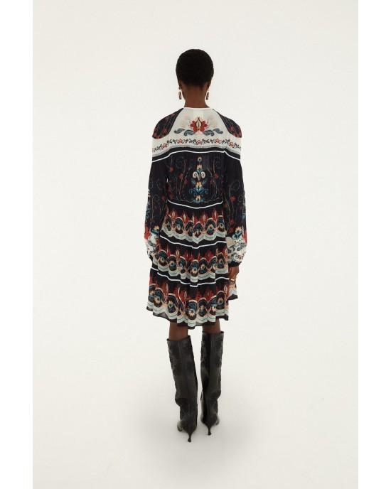 Farm Rio Nikita Winter Long Sleeve Mini Φόρεμα