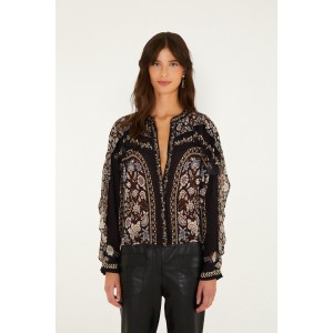 Farm Rio Daniela Long Sleeve Ruffled Μπλούζα