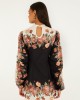 Farm Rio Winter Floral Long Sleeve Mini Φόρεμα