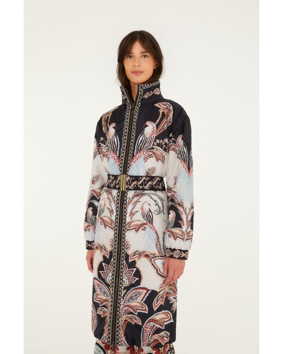 Farm Rio Tapestry Dream Reversible Midi Puffer Τζάκετ